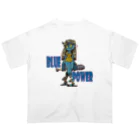 nidan-illustrationの“BLUE POWER” オーバーサイズTシャツ