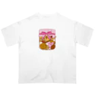 Draw freelyの瓶入りクッキーとぶたくん Oversized T-Shirt