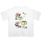 Lily bird（リリーバード）のほわほわメジロ梅 Oversized T-Shirt