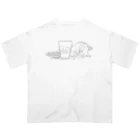 nya-mew（ニャーミュー）のへべれけ猫 オーバーサイズTシャツ