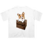 犬グッズの店しえるぶるーの箱入りコーギー Oversized T-Shirt