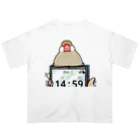 Lily bird（リリーバード）の「小鳥が眠りたがってるんだ」（シナモン文鳥） Oversized T-Shirt