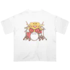 ふるりかのドラマーくまごん オーバーサイズTシャツ