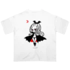 Mizna Wadaの月夜のヴァンパイアガール - ライトカラー向け オーバーサイズTシャツ