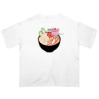 Draw freelyの居候　海鮮丼ver Oversized T-Shirt