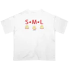 イラスト MONYAAT のML002 SMLTシャツのりんごすたぁ*輪切りのリンゴ オーバーサイズTシャツ