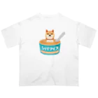 しばじるしデザインの柴クリーム100%のシバアイス Oversized T-Shirt