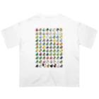 Cody the LovebirdのChubby Bird 鳥さん大集合 オーバーサイズTシャツ