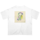 田中ひろみ(usagitv)のゆる仏画「善財童子」 オーバーサイズTシャツ