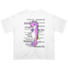 LalaHangeulのSeahorse Dad ピンク Oversized T-Shirt