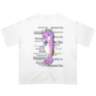 LalaHangeulのSeahorse Dad ピンク オーバーサイズTシャツ