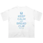 kg_shopのKEEP CALM AND BREAD CLIP [ライトブルー] オーバーサイズTシャツ