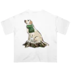 犬グッズの店しえるぶるーのマフラー犬　ラブラドルレトリバー Oversized T-Shirt