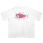 イラストレーターみやもとかずみのオリジナルグッズ通販 ∞ SUZURI（スズリ）のマグロの部位 イラスト デザイン Oversized T-Shirt