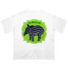 LalaHangeulのBaby Malayan tapir(マレーバクの子供) オーバーサイズTシャツ