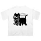 イラスト MONYAAT のやみねこ、ろっぽ オーバーサイズTシャツ