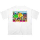 Blupiggの踊るアイスクリームA オーバーサイズTシャツ