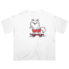 イラスト MONYAAT の赤ぱんポメラのスケボー Oversized T-Shirt