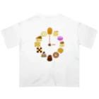 スロータイプ書店 Slowtype BooksのOYATSU TIME  洋菓子 時計 271 オーバーサイズTシャツ