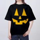 CIPANGOのハロウィン ジャック・オ・ランタン ブラックボディ Oversized T-Shirt