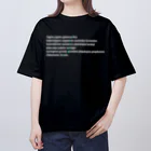 灰＆狼の寿限無　白文字 Oversized T-Shirt