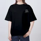 Videauの"Videau-flower" black Oversized T-Shirt