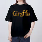 kiringasukiのキリン柄Giraffeロゴ Oversized T-Shirt