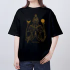 Bo tree teeのThe sun & the moon (beige) オーバーサイズTシャツ