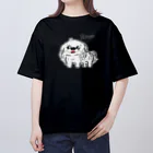 CHOSANAの笑うペキニーズ(白) オーバーサイズTシャツ