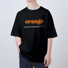 allure72の大人の推し活グッズ　おしゃれ　推しカラー  推し色　カラーロゴＴシャツ（オレンジ ） Oversized T-Shirt