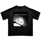 ZERO POINT 銀座のChikyuu ni akitano 黒 オーバーサイズTシャツ