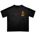 ArayashikI_Japanの炎-Blazing Fire-【濃色系アパレル】 オーバーサイズTシャツ