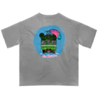 Train Kids! SOUVENIR SHOPのカエル電車「 雨♪」 Oversized T-Shirt