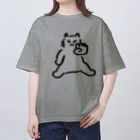 🍑のおことわりねこちゃん オーバーサイズTシャツ