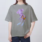 水島ひねの貝とお昼寝イカチャン Oversized T-Shirt