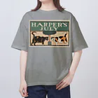 YS VINTAGE WORKSのNY Harper's 1898 ネコ2匹 オーバーサイズTシャツ