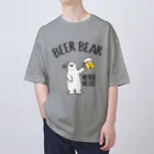 ワカボンドのシロクマさんとカンパイビール オーバーサイズTシャツ