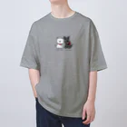 Kizplanning 「Sylph&Devil's」のしろいぬルッチー＋くろいぬリア Oversized T-Shirt