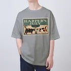 YS VINTAGE WORKSのNY Harper's 1898 ネコ2匹 Oversized T-Shirt