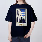 YS VINTAGE WORKSのスペイン・マドリード 1950年代　トラベルポスター オーバーサイズTシャツ