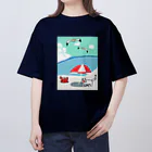 エマメ本舗のオッドアイの白猫エマメちゃんグッズ Oversized T-Shirt