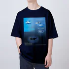 L_arctoaのイルカとクジラの違い オーバーサイズTシャツ
