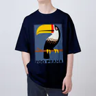 YS VINTAGE WORKSのチェコ　プラハ動物園　オニオオハシ オーバーサイズTシャツ