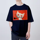 YS VINTAGE WORKSのポーランド　オレンジ・パイプねこ Oversized T-Shirt