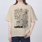 ことばの雫のLIFE IS オーバーサイズTシャツ