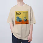 Teal Blue CoffeeのCafe music  -Sunday morning- Oversized T-Shirt