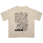 ことばの雫のLIFE IS オーバーサイズTシャツ