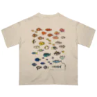 しまのなかまfromIRIOMOTEのらくがきしまのなかま魚類 Oversized T-Shirt