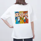 おおつきあやのBLUE × YELLOW × RED オーバーサイズTシャツ