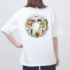 8m【アトリエvesii】の琉球の両爬たち（背面プリントver.） オーバーサイズTシャツ